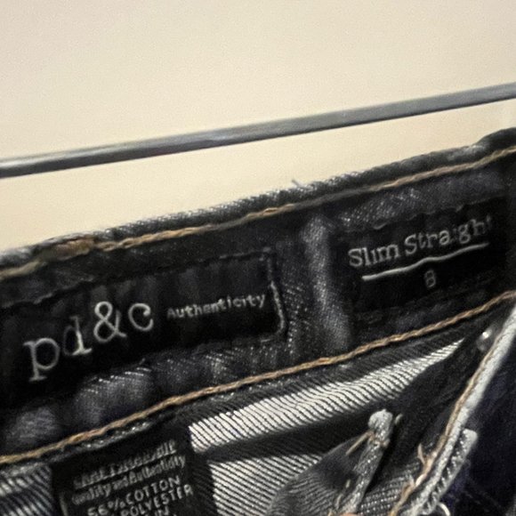 PD&C Slim Straight Leg Denim Jeans | Blue | Size 8 - Picture 3 of 9